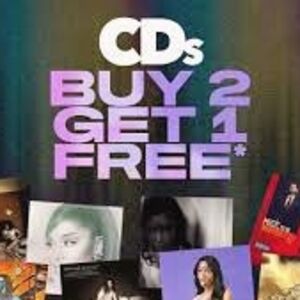 CDs Buy 2 Get 1 Free Offer